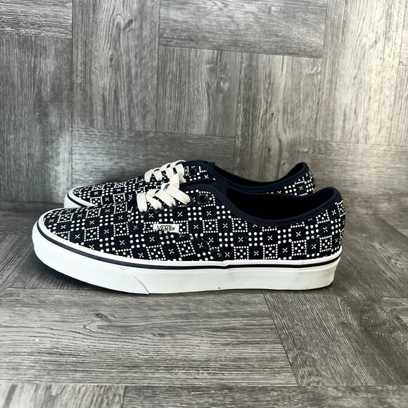 Vans Authentic Skateboarding Shoes Women's size 9 Black White - Picture 2 of 9